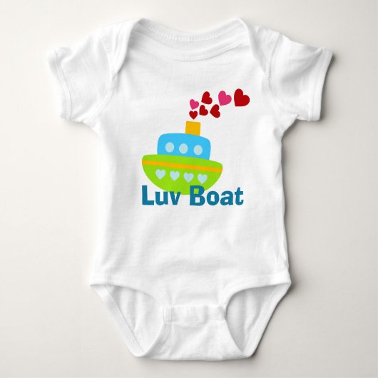 Niedliche Luv-Boote mit Herz Baby Strampler (Vorderseite)