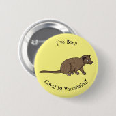 Niedliche Luwak Civet Cartoon Abbildung Button (Vorne & Hinten)