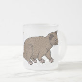 Niedliche Luwak Civet Cartoon Abbildung Mattglastasse (VorderseiteRechts)