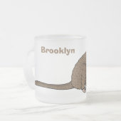 Niedliche Luwak Civet Cartoon Abbildung Mattglastasse (Vorderseite Links)