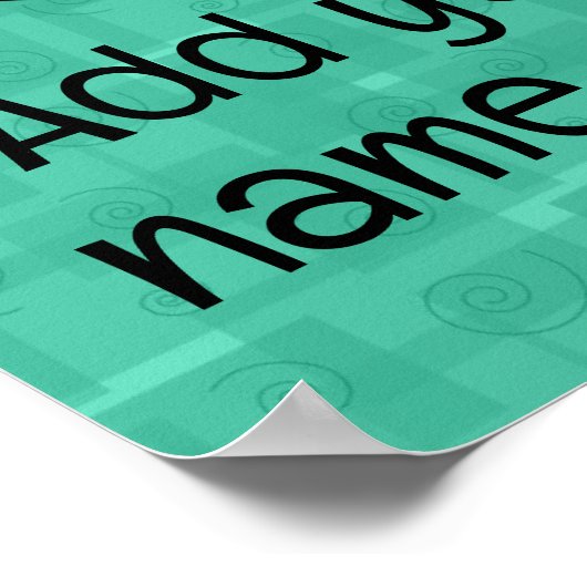 Niedliche Mac-Lieben Käse Custom Kids Name Poster (Ecke)