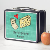 Niedliche Mac-Lieben Käse Macaroni Custom Kids Nam Metall Brotdose (Beispiel)