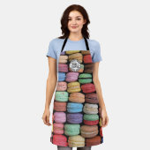 Niedliche Macaron-Bäckerei-Logo Schürze (Getragen)