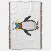 Niedliche Macaroni-Pinguin-Cartoon-Abbildung Decke (Vorderseite Vertikal)