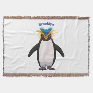 Niedliche Macaroni-Pinguin-Cartoon-Abbildung Decke