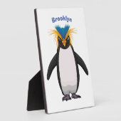 Niedliche Macaroni-Pinguin-Cartoon-Abbildung Fotoplatte (Seite)