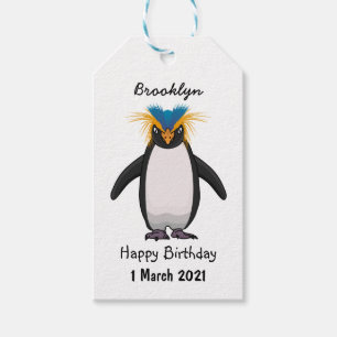 Niedliche Macaroni-Pinguin-Cartoon-Abbildung Geschenkanhänger