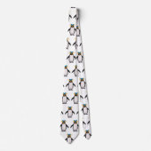 Niedliche Macaroni-Pinguin-Cartoon-Abbildung Krawatte (Vorderseite)