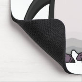 Niedliche Macaroni-Pinguin-Cartoon-Abbildung Mousepad (Ecke)