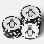 Niedliche Macaroni-Pinguin-Cartoon-Abbildung Pokerchips (Stapel)