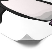 Niedliche Macaroni-Pinguin-Cartoon-Abbildung Poster (Ecke)