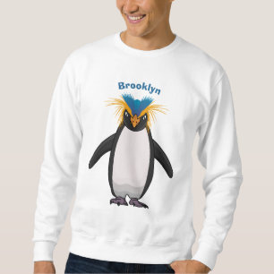Niedliche Macaroni-Pinguin-Cartoon-Abbildung Sweatshirt