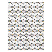 Niedliche Macaroni-Pinguin-Cartoon-Abbildung Tischdecke (Vorderseite)