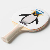 Niedliche Macaroni-Pinguin-Cartoon-Abbildung Tischtennis Schläger (Vorderseite)