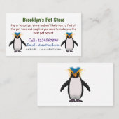 Niedliche Macaroni-Pinguin-Cartoon-Abbildung Visitenkarte (Vorne/Hinten)