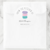 Niedliche Macarons aus der Küche des selbst geback Runder Aufkleber (Tasche)