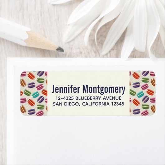 Niedliche Macarons-Muster mit Polka-Punkten (Insitu)