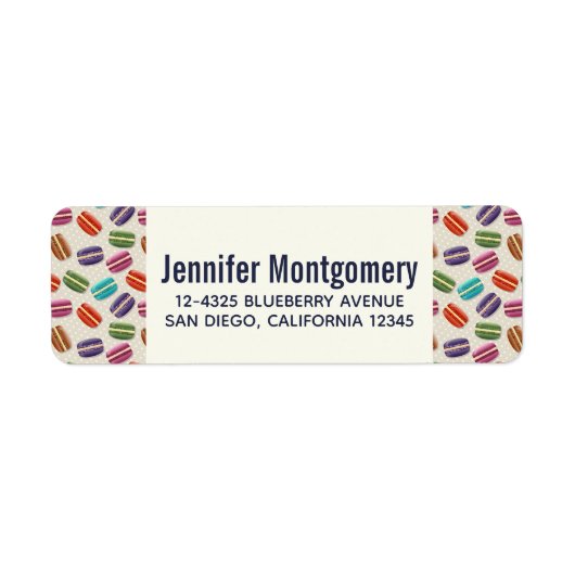 Niedliche Macarons-Muster mit Polka-Punkten (Vorne)