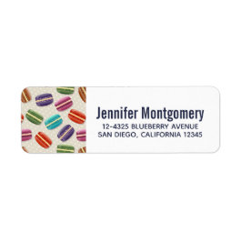 Niedliche Macarons-Muster mit Polka-Punkten