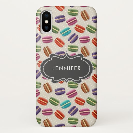 Niedliche Macarons-Muster mit Polka-Punkten Case-Mate iPhone Hülle (Rückseite)