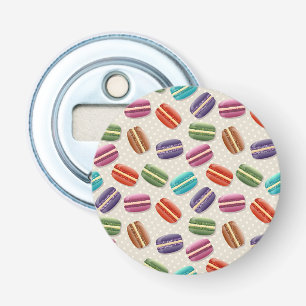 Niedliche Macarons-Muster mit Polka-Punkten Flaschenöffner