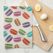 Niedliche Macarons-Muster mit Polka-Punkten Geschirrtuch (Viertel Falte)