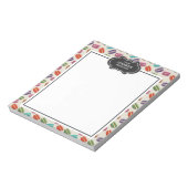 Niedliche Macarons-Muster mit Polka-Punkten Notizblock (Rotiert)