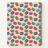 Niedliche Macarons-Muster mit Polka-Punkten Notizblock (Rückseite)