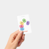 Niedliche Macaros Cartoon Illustration Ausweis (Handheld)