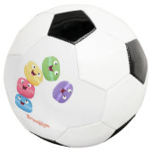 Niedliche Macaros Cartoon Illustration Fußball (Dreiviertel)