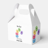 Niedliche Macaros Cartoon Illustration Geschenkschachtel (Rückseite)