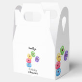 Niedliche Macaros Cartoon Illustration Geschenkschachtel (Geöffnet)