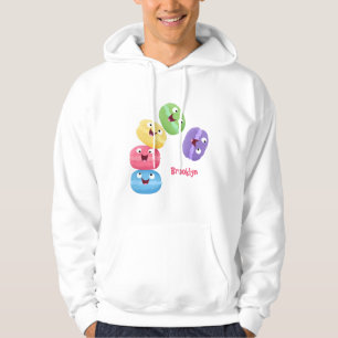 Niedliche Macaros Cartoon Illustration Hoodie