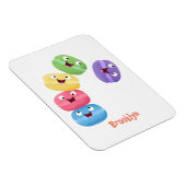 Niedliche Macaros Cartoon Illustration Magnet (Rechte Seite)