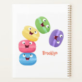 Niedliche Macaros Cartoon Illustration Planer (Rückseite)