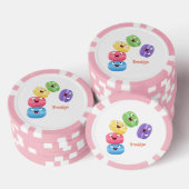 Niedliche Macaros Cartoon Illustration Pokerchips (Stapel)