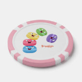Niedliche Macaros Cartoon Illustration Pokerchips (Einzeln)
