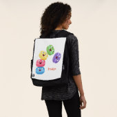 Niedliche Macaros Cartoon Illustration Rucksack (Ausgewaschen)