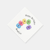Niedliche Macaros Cartoon Illustration Serviette (Ecke)