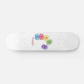 Niedliche Macaros Cartoon Illustration Skateboard (Horizontal)