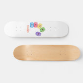 Niedliche Macaros Cartoon Illustration Skateboard (Horizontal)
