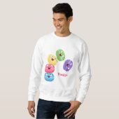 Niedliche Macaros Cartoon Illustration Sweatshirt (Vorne ganz)