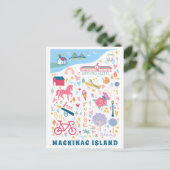 Niedliche Mackinac Insel Michigan Karte Lieblingse (Stehend Vorderseite)