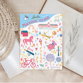 Niedliche Mackinac Insel Michigan Lieblingskarte Postkarte