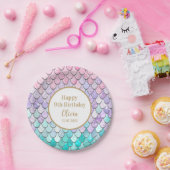 Niedliche Mädchen 9. Geburtstag Meerjungfrau Party Pappteller (Party)