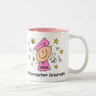 Niedliche Mädchen-Absolvent-Gewohnheit Zweifarbige Tasse