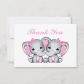 niedliche Mädchen  Dankeskarte (Vorderseite)