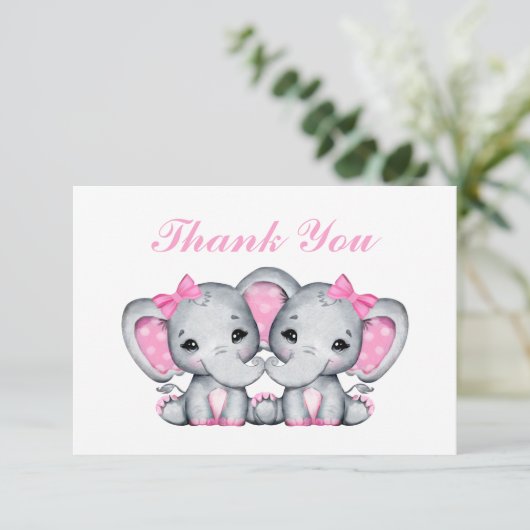 niedliche Mädchen Dankeskarte (Stehend Vorderseite)