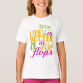 niedliche Mädchen drehte Lebenswort Kunst T-Shirt (Vorderseite)