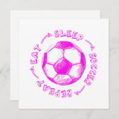 Niedliche Mädchen essen Schlafsoccer wiederholen - (Vorne/Hinten)